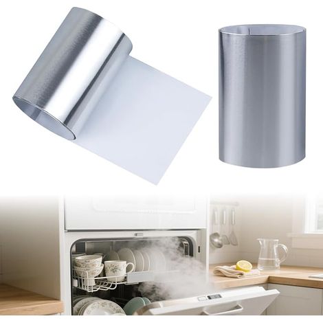 Film pare-vapeur pour lave-vaisselle 695×75 mm Film de protection thermique pour plan de travail compatible feuille aluminium (1/3)