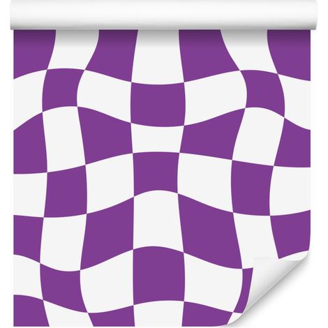 Papel pintado a cuadros morado gratis para salón y dormitorio 50x1000 cm (1/5)