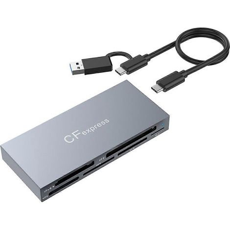 Adaptateur lecteur de cartes CFexpress Type B//XD/MS/SD/TF 8 en 2 pour OS-- (1/5)