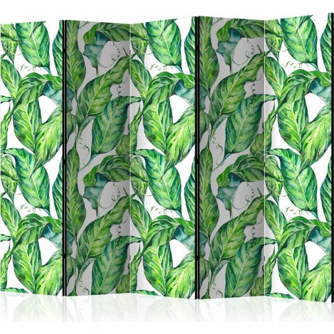 Paravent 5 Volets "Long Leaves" 172x225cm (1/2)