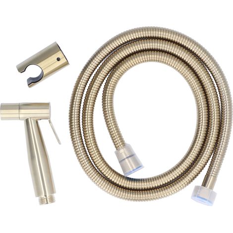 Bidet-Sprühgerät aus Edelstahl G1/2, einstellbarer Wasserdruck, tragbar, platzsparend, einfache Installation, Handbrause, Gold (1/5)