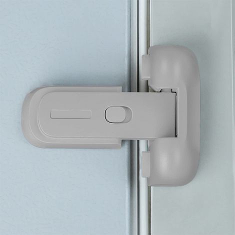CCYKXA Gris Verrou de réfrigérateur – Loquets de porte de congélateur sécurisés avec adhésif puissant  Système de verrouillage automatique, verrous de réfrigérateur pour adultes, animaux domestiques