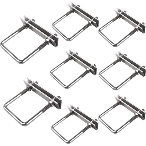 Boulons En U Boulons M8, Boulon En U En Acier Inoxydable Avec Écrou Plaques Rondelle, U-Boulon M8 x 60 x 100mm, U Boulons pour Coffre de Toit, Bride de Fixation (1/5)
