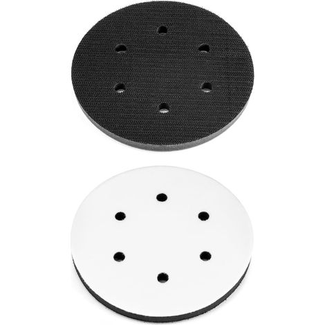 2 Stück 125mm flexibles Schleifpad 6 Löcher, Schaum Zwischenpad für Schleifscheiben