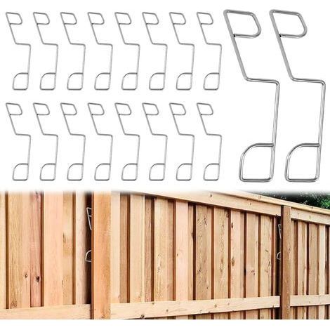 Lot de 25 clips de panneau de clôture en acier inoxydable - Clips de clôture pour panneaux de clôture pour empêcher les cliquetis et les chocs - Protection contre le vent de jardin (25) (1/5)