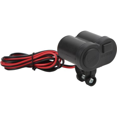 Chargeur allume-cigare pour moto, étanche, avec port USB et voyant LED bleu, pour appareils électroniques (1/5)