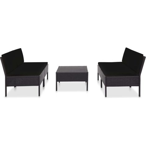 Maison Exclusive - 5-tlg. Garten-Sofagarnitur mit Auflagen Poly R (1/5)