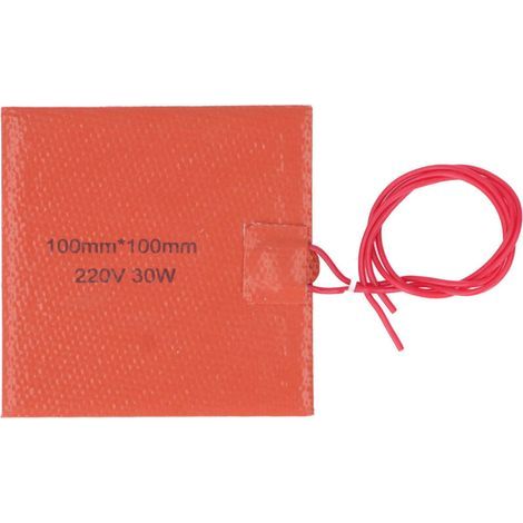 Tapis chauffant en silicone flexible 200°C max, 30W 220V pour chauffage cube