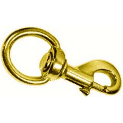 5PZ MOSCHETTONI REDINE CON GIRELLO IN OTTONE LUCIDO - mm.90 con asola da mm.25