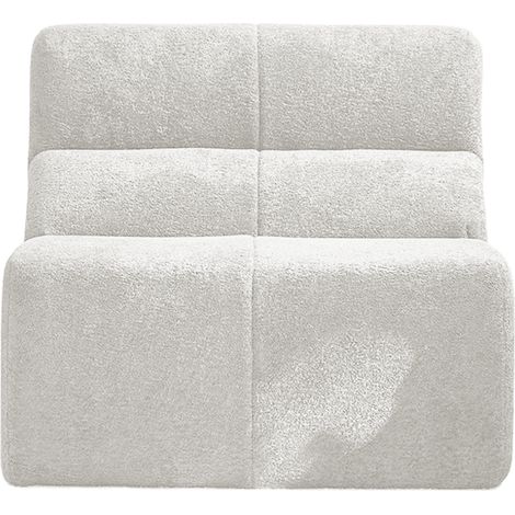 Poltrona singola in velluto bianco senza montaggio MODENUIT (1/5)