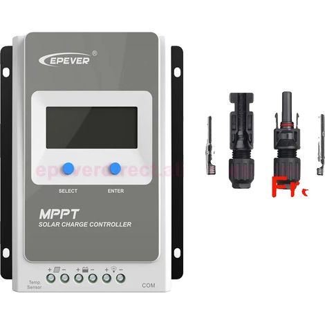 Contrôleur de Charge Solaire, Technologie MPPT, Haute Efficacité, Tracer2206AN 20A, 12V 24V (1/2)