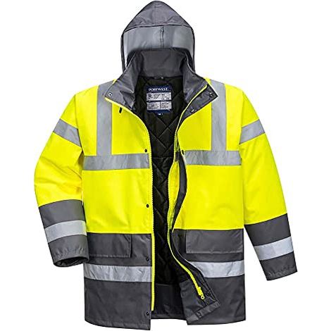 Parka Bicolore Traffic Colore: Giallo/grigio Taglia L - Portwest (1/4)