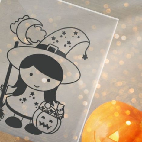 Décoration Halloween Tableau Acrylique Transparent Motif Citrouille Peinture Murale Thème Effrayant Maison Fête 14x21cm CBS719X15 (1/4)