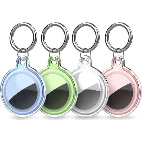 Wasserdichte Hülle für Apple AirTag – transparent, grün, blau, pink – 4 Stück (1/5)