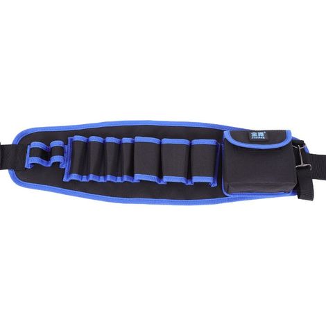 Sac à outils réglable Sangle d'outil de matériel de réparation portative légère et réglable pour les électriciens bricoleurs. 1 sac de ceinture à outils bleu (1/3)
