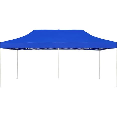 Tente de réception pliable Aluminium 6 x 3 m Bleu