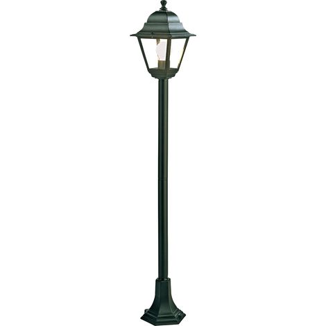 Lampione con colonna "Old" lampada da esterno in alluminio anticato h 121 cm -Bianco (1/5)