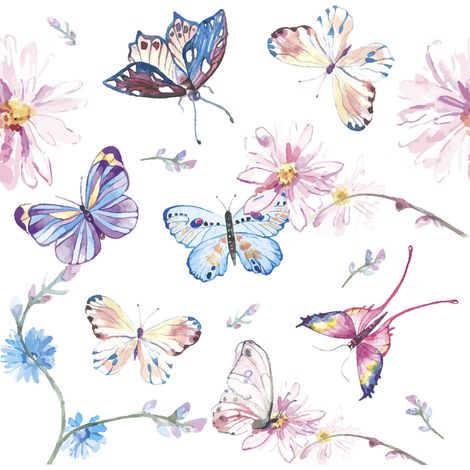 Duni Servietten Butterflies 24 x 24 cm - 20er Pack Servietten