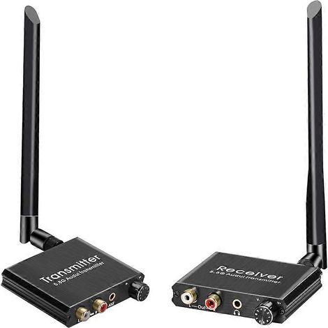 Sans fil émetteur audio et récepteur 50M 5.8G sans fil adaptateur audio avec 3.5mm R/L Converter pour TV boîte DVD PC (1/5)