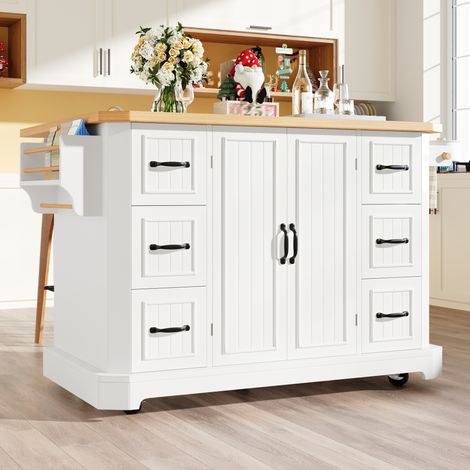 Mueble auxiliar móvil con almacenaje MDF 120 cm OKMYHOME (1/5)