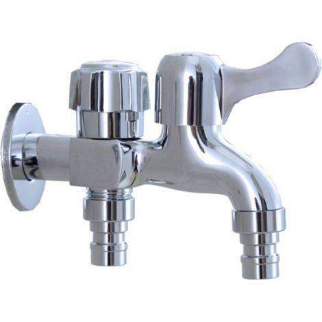 Brass dual-hand faucet, multi-functional, quick-opening, washing machine/mop sink double-hand faucet, bathroom fixture manufacturer direct sales --