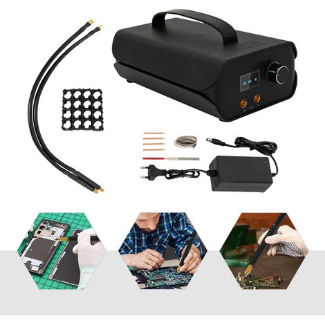Batterie Punktschweißgerät Set Handgehalten für Spot Welder Akku Schweißen 120W (1/5)