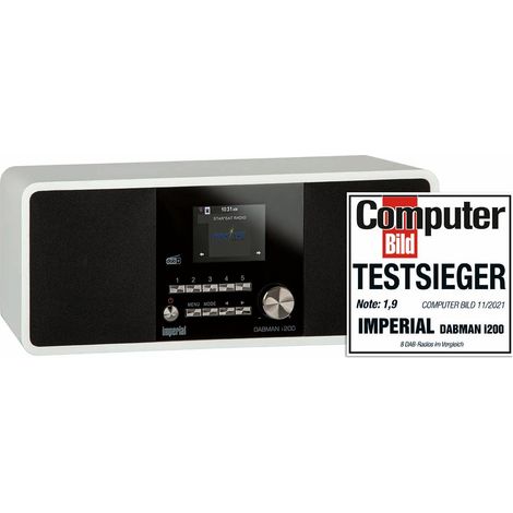 Imperial Dabman i200 Radio Internet da tavolo DAB+, FM, Internet AUX, USB, Internetradio Bianco (1/5)