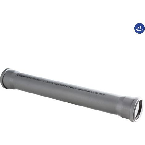 Tubo 2 bicchieri ad innesto in pp con guarnizione serie ed tech ø125 mt 1 WAVIN