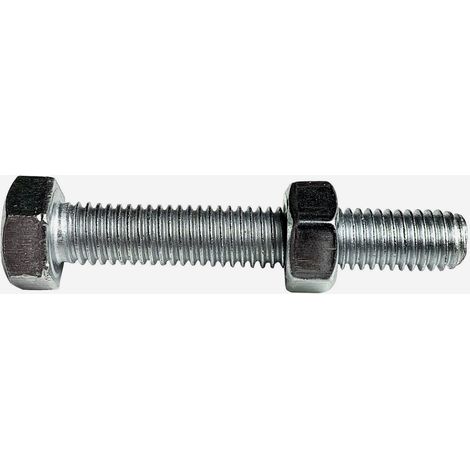 Boulon tête hexagonale Viswood finition zinguée Ø8 x 30 mm (lot de 6)