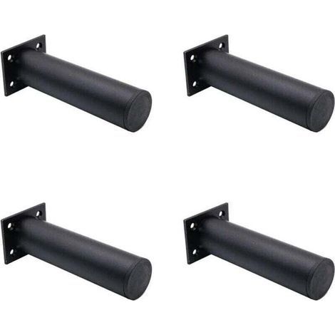 4 Pieds De Meubles Réglables Noir Mat , En Alliage D'aluminium 38x150 Mm, Pieds De Support De Table Basse De Meuble Tv, Pied De Support De Canapé De Meuble (1/4)