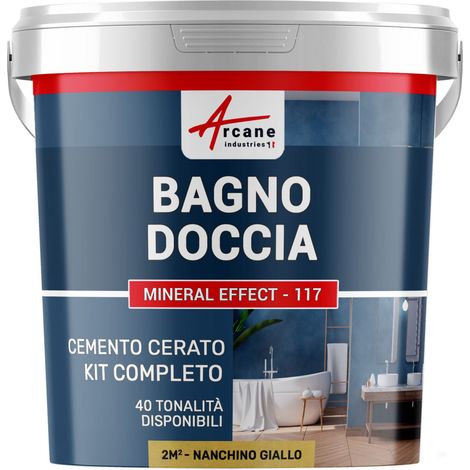 Microcemento bagno e doccia: microcemento impermeabile - 2 m² (in 2 strati) Nankin Giallo - ARCANE INDUSTRIES