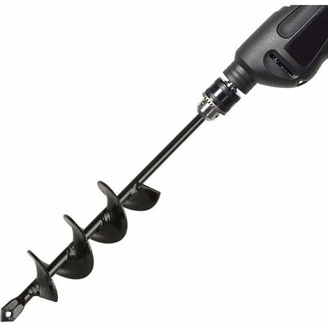 HOXILEELEO - Tariere jardin perceuse，Mèche Jardin Tarière, Outil de Plantation Pratique pour Fleur Planter des Arbres Arbustes - 4×22cm (1/5)