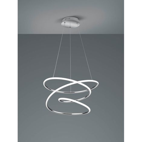Lampada Sospensione Bologna 1x SMD LED - 36W - 1x 5100 lm - 4000K Cromo Metallo 150 x 50 cm (1/5)