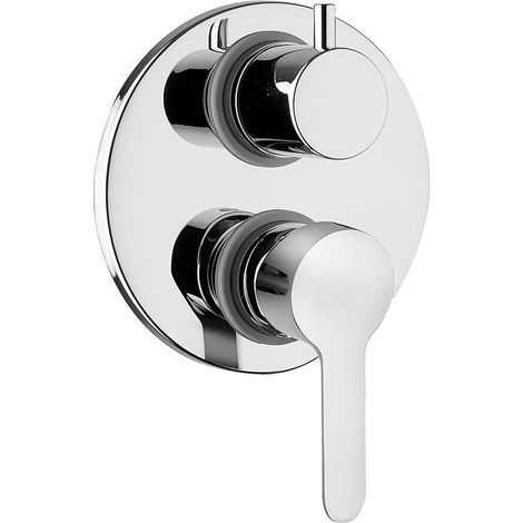 Miscelatore doccia ad incasso con deviatore in ottone cromato P3 di Paini Rubinetterie (1/2)