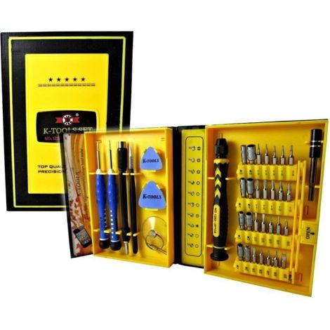 Trade Shop - Kit De Reparación Destornillador Herramientas Puntas Herramientas Mobile Smarthphone Set 38pcs -