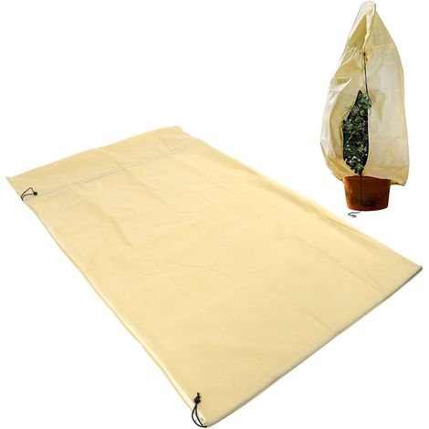 Sac De Protection Hivernale Pour Plantes - Non Tissé Polypropylène - Avec Cordon De Fermeture Et Fermeture Éclair Latérale - 2 Pièces (1/5)
