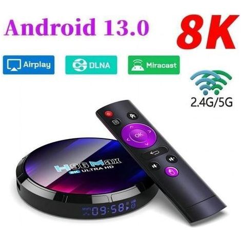 Neue Android 13.0 Smart TV Box H96 MAX BOX mit Netflix-Decoder, Mediaplayer, 2 GB RAM, 16 GB Speicher, Rockchip RK3528 Prozessor, 2,4 GHz/5 GHz WLAN 6