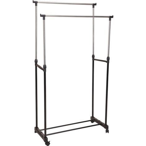 APPENDIABITO DOPPIO 'DUBBEL' cm 80 x 42 x h 90160 - nero (1/5)