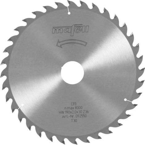 MAFELL Lame de scie au carbure usage universel/bois - 180 mm - 2.0 mm - 30 mm - 30 dents