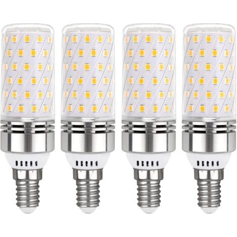 Ampoule Mais LED E14 16W Blanc Chaud 3000K, 1450LM, Équivalent Halogène E14 100W, AC 230V, Non-dimmable, Petie Culot Lampe E14 Maïs LED pour L'éclairage Intérieur, lot de 4 (1/4)