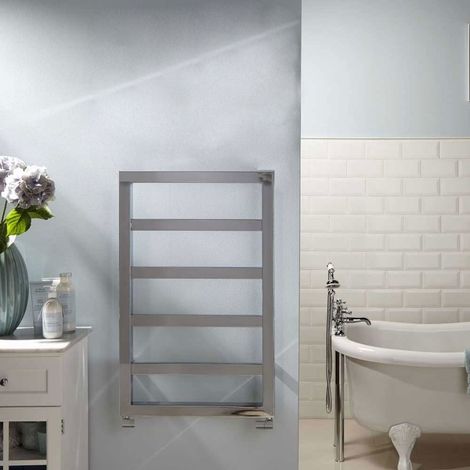 Heatwave Dune Chrome Designer Towel Rail 900mm (H) x 530mm (W) (1/3)