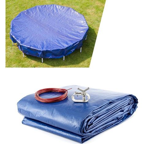 runde Poolabdeckung Ø 520 cm, 200 g/m² Polyethylen, UV-beständig, Sommer- und Winterschutz (1/5)