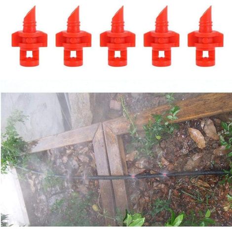50 Buse, Arrosage 360 Degrés, Plastique Rouge, Pression 1,5-3,0 kg, Jardin Hydroponique (1/5)
