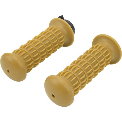 paire de poignées d'accélérateur universelles souples de 22 mm pour guidon de moto, compatibles avec scooters GY6 50cc, 80cc, 125cc et 150cc (jaune). (1/5)