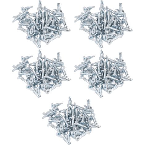 250 vis M4,2x16mm vis autoforeuses en acier carbone galvanisé, tête fraisée cruciforme, lot de remplacement (1/5)