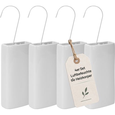 Jiubiaz Humidificateur chauffage lot de 12 pièces céramique blanc deux ouvertures (1/5)