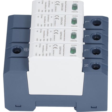 40 kA 4P SPD Überspannungsableiter für 275 V Wechselstrom, industrieller Überspannungsschutz, DIN-Schienenmontage, modulare Installation (1/5)