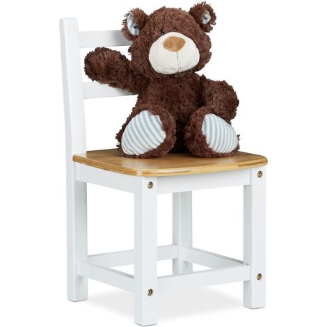 Silla infantil rustico blanca