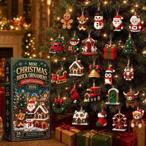 24 jours Mini Christmas Brick Ornament Adventskalender