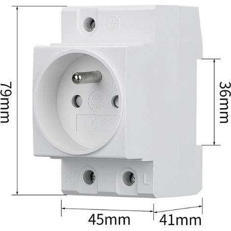 Fixation Directe sur Tableau Électrique Gain de Place Optimal avec Modules Compatible Circuits et 50Hz Connexion pour Mise à la Terre 230V